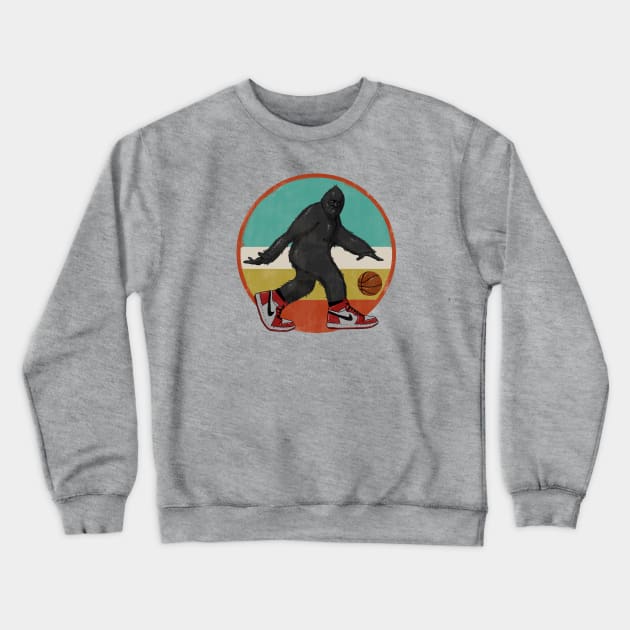 bigfoot plays basketball Crewneck Sweatshirt by vender